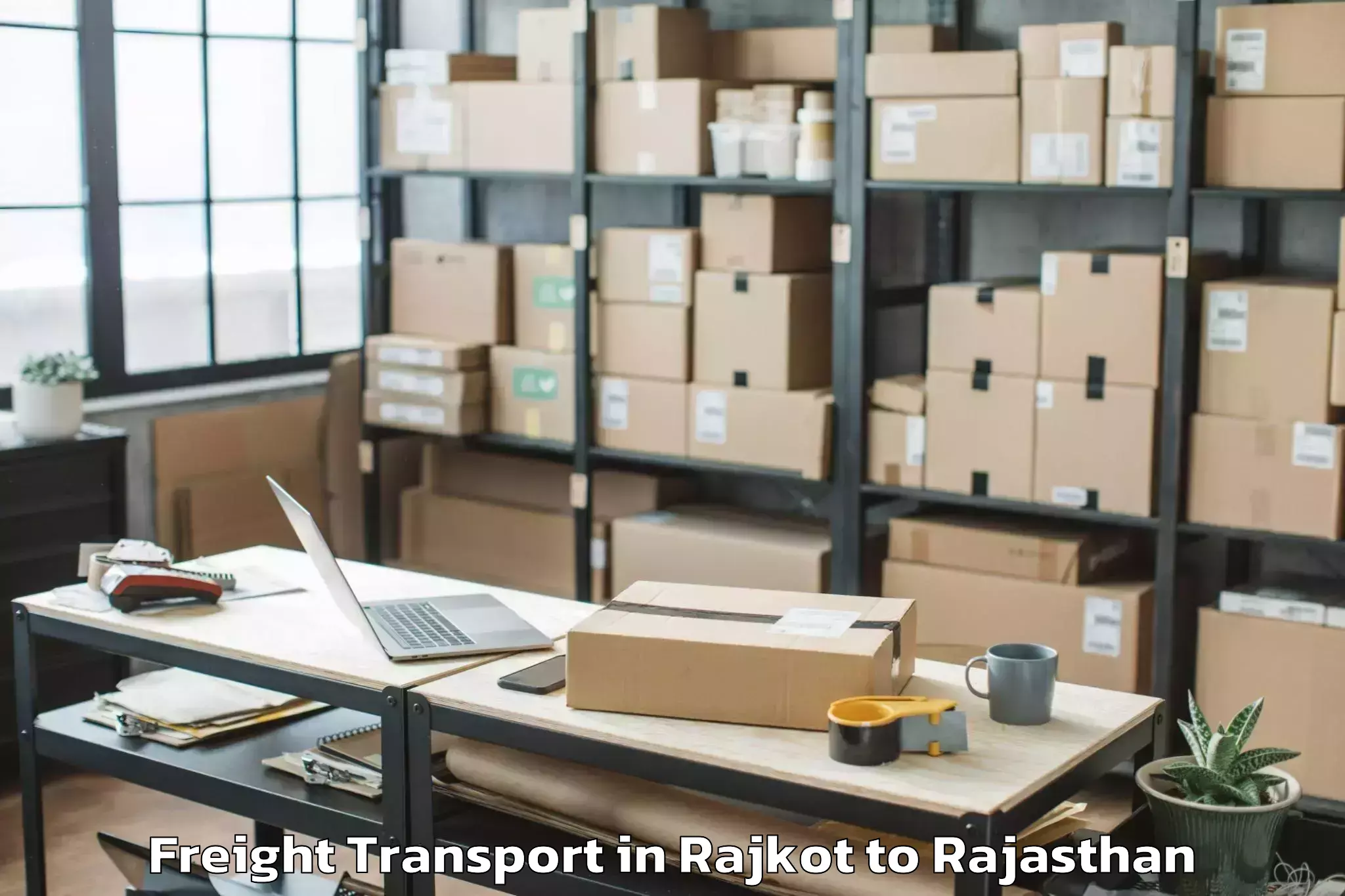 Efficient Rajkot to Abhilashi University Udaipur Freight Transport